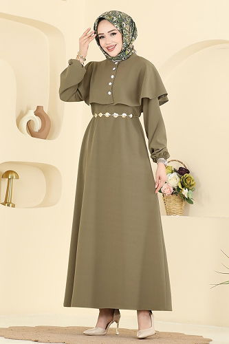 moda selvim طقم أخضر عشبي 875ART1138 - Thumbnail