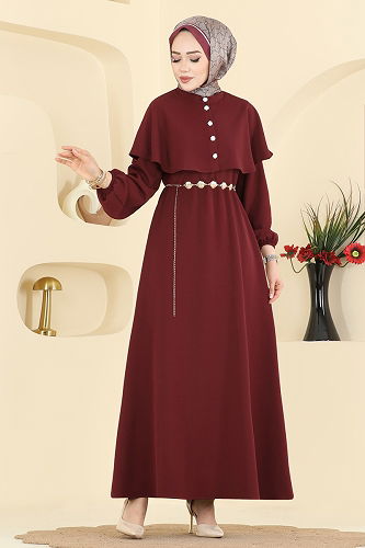 moda selvim Combined 875ART1138 Burgundy - Thumbnail