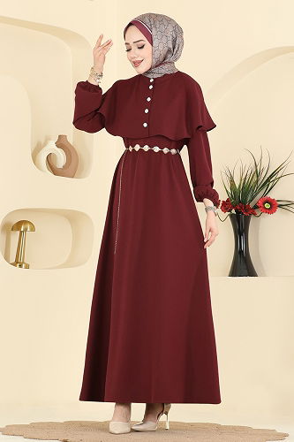 moda selvim طقم خمري 875ART1138 - Thumbnail