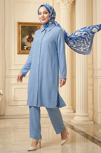 moda selvim Combined 877ART1044-M Baby Blue - Thumbnail