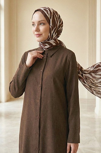 moda selvim طقم بني 877ART1044-M - Thumbnail