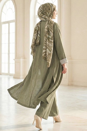 moda selvim Combined 878ART1044-M Khaki - Thumbnail