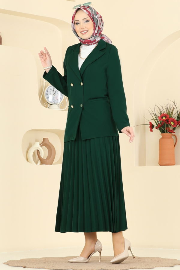 Modaselvim Hijab Combinations Combined 880ART1138 Emerald