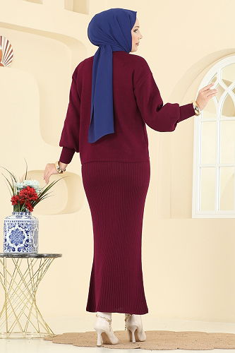 moda selvim Combined 9002OZN1046 Burgundy - Thumbnail