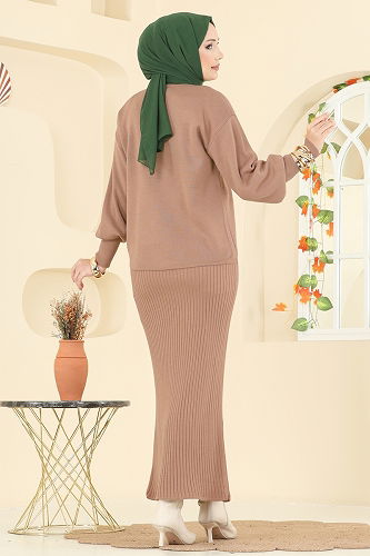 moda selvim طقم بيج 9002OZN1046 - Thumbnail