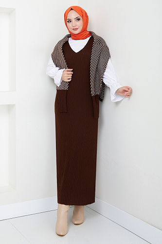 moda selvim Combined 9003UZ1029-M Brown - Thumbnail