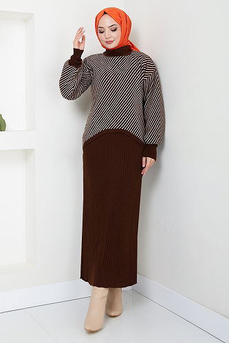 moda selvim Combined 9003UZ1029-M Brown - Thumbnail