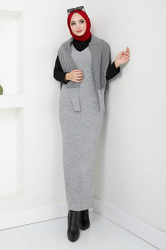 moda selvim Combined 9003UZ1029-M Gray - Thumbnail