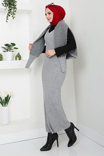 moda selvim Combined 9003UZ1029-M Gray - Thumbnail