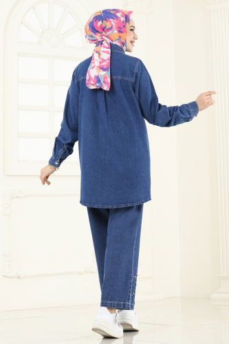 moda selvim طقم جينز 9007YLD1073 - Thumbnail