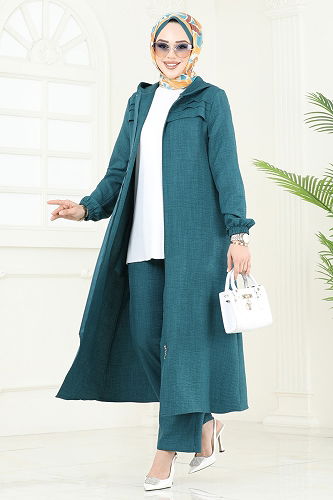 moda selvim طقم بترولي 9012S324 - Thumbnail