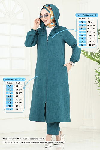 moda selvim طقم بترولي 9012S324 - Thumbnail