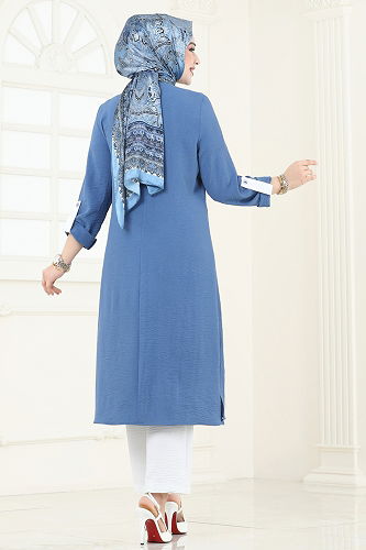 moda selvim Combined 9020S324 Indigo&Ecru - Thumbnail