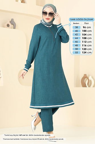 moda selvim طقم بترولي 9022S324 - Thumbnail