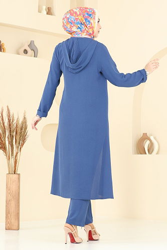 moda selvim طقم ازرق 9025S324 - Thumbnail