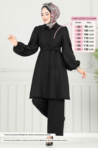 moda selvim Combined 9038S324 Black - Thumbnail