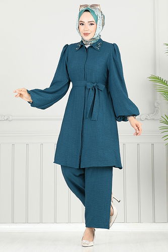 moda selvim طقم بترولي 9038S324 - Thumbnail