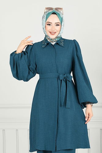 moda selvim طقم بترولي 9038S324 - Thumbnail