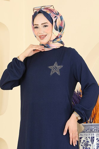 moda selvim طقم كحلي 905PM271 - Thumbnail