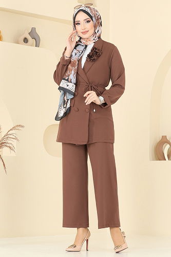 moda selvim طقم بني 910MP806 - Thumbnail