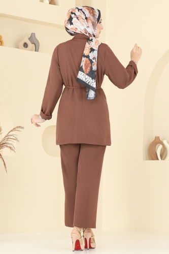 moda selvim طقم بني 910MP806 - Thumbnail