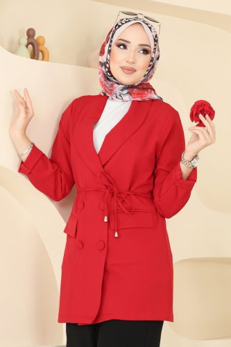 moda selvim طقم أحمر و أسود 910MP806 - Thumbnail