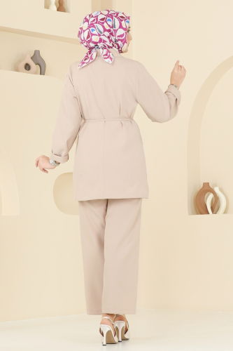 moda selvim طقم بيج 910MP806 - Thumbnail