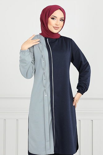 moda selvim Combined 9118PL940-M Navy Blue - Thumbnail