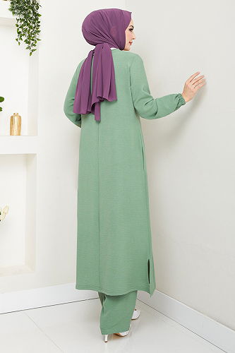 moda selvim Combined 9143PL940-M Almond Green - Thumbnail