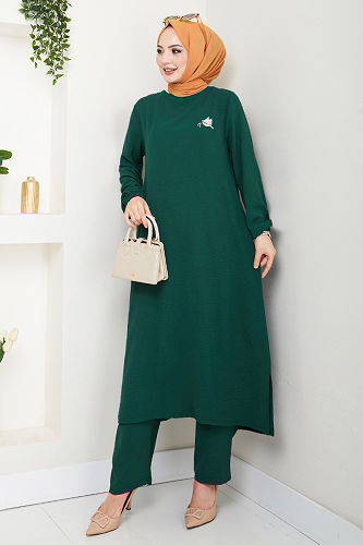 moda selvim Combined 9143PL940-M Emerald - Thumbnail