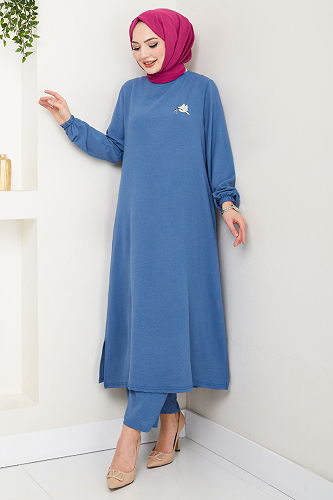 moda selvim Combined 9143PL940-M Indigo - Thumbnail