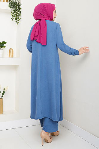 moda selvim طقم ازرق 9143PL940-M - Thumbnail