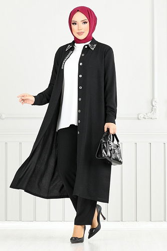 moda selvim Combined 9144PL940-M Black - Thumbnail