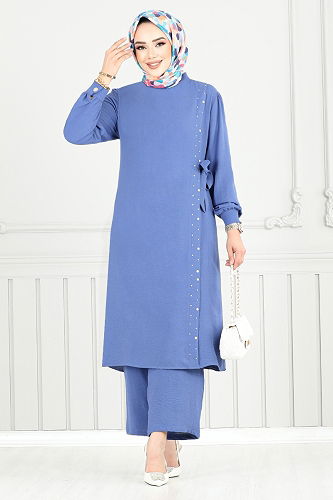 moda selvim Combined 9145PL940-M Indigo - Thumbnail