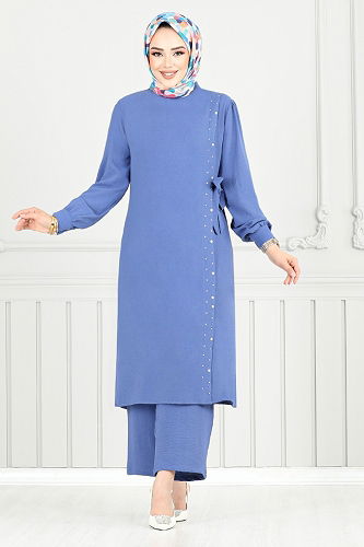 moda selvim طقم ازرق 9145PL940-M - Thumbnail