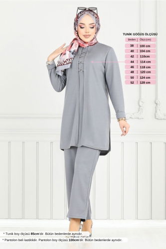 MRV P.L. - طقم رمادي غامق 9146PL940-M