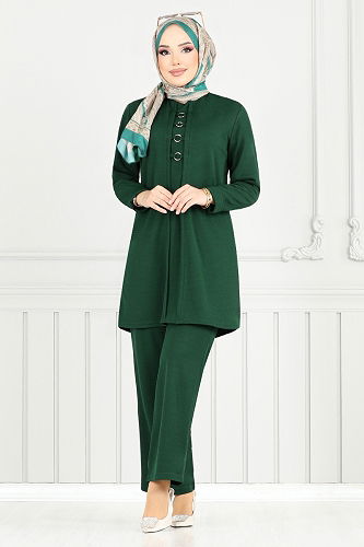 moda selvim Combined 9146PL940-M Emerald - Thumbnail