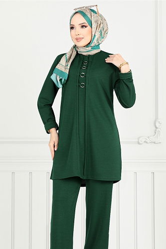 moda selvim Combined 9146PL940-M Emerald - Thumbnail