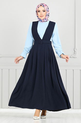 moda selvim طقم كحلي 9152PL940-M - Thumbnail