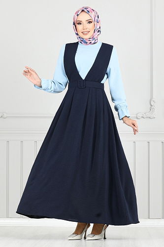 moda selvim طقم كحلي 9152PL940-M - Thumbnail