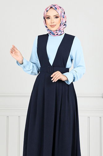 moda selvim طقم كحلي 9152PL940-M - Thumbnail