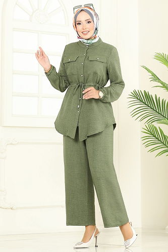 moda selvim Combined 9159PLK541 Khaki - Thumbnail