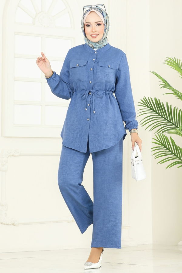 Modaselvim خصم صافٍ20%+20% في سلة التسوق طقم أزرق فاتح 9159PLK541