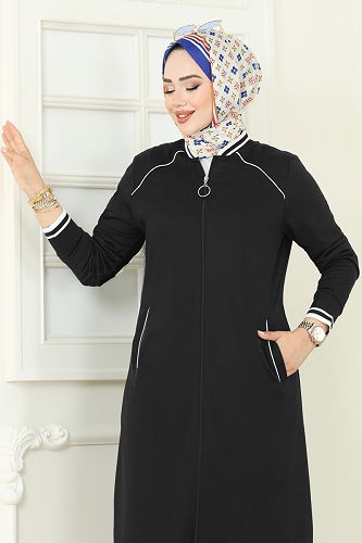 moda selvim طقم أسود 9161PLK541 - Thumbnail