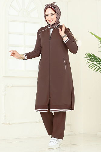 moda selvim Combined 9161PLK541 Brown - Thumbnail