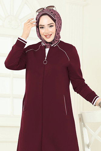 moda selvim Combined 9161PLK541 Burgundy - Thumbnail