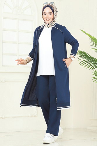 moda selvim Combined 9161PLK541 Indigo - Thumbnail