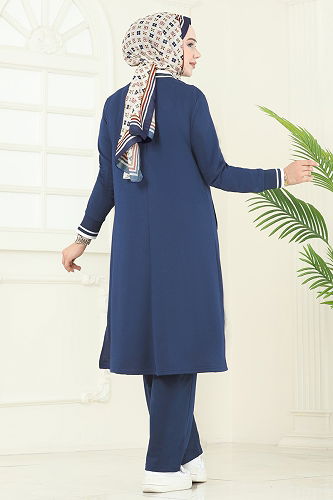 moda selvim طقم ازرق 9161PLK541 - Thumbnail