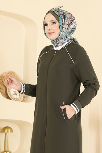 moda selvim طقم اخضر عفني 9161PLK541 - Thumbnail