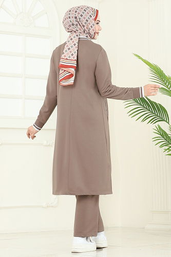 moda selvim طقم بيج 9161PLK541 - Thumbnail